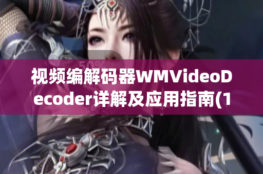 视频编解码器WMVideoDecoder详解及应用指南(1)