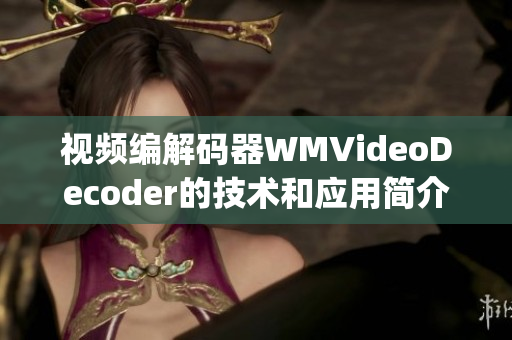 视频编解码器WMVideoDecoder的技术和应用简介(1)