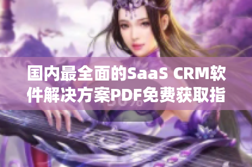 国内最全面的SaaS CRM软件解决方案PDF免费获取指南(1)