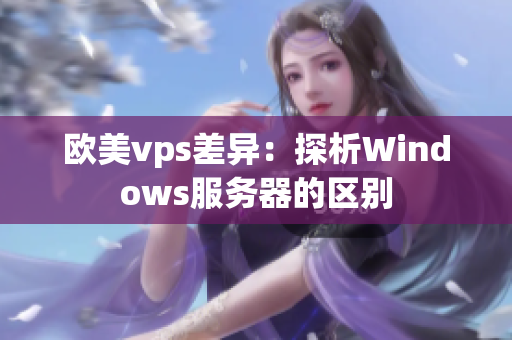 欧美vps差异：探析Windows服务器的区别