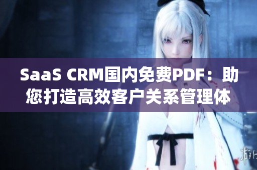 SaaS CRM国内免费PDF：助您打造高效客户关系管理体系(1)