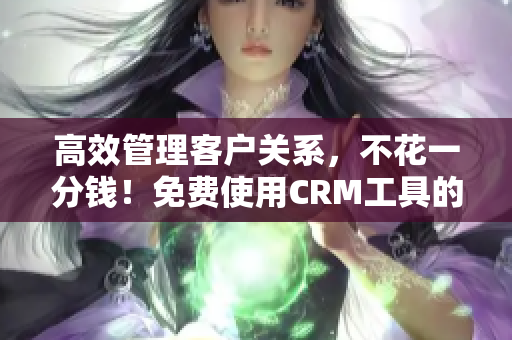 高效管理客户关系，不花一分钱！免费使用CRM工具的技巧