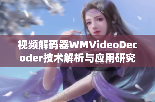 视频解码器WMVideoDecoder技术解析与应用研究(1)